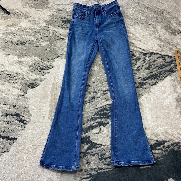 Free People Denim - Blank Nyc X Free People Jeans Womens 25 Blue Denim Stretch High Rise‎ Mini Flare